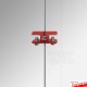 Red Cable Shelf Support, Double (6MM, 8MM, 10MM Horizontal Grip)