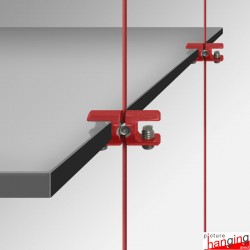 Red Cable Shelf Support, Double (6MM, 8MM, 10MM Horizontal Grip)