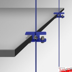 Blue Cable Shelf Support, Double (6MM, 8MM, 10MM Horizontal Grip)