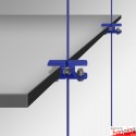 Blue Cable Shelf Support, Double (6MM, 8MM, 10MM Horizontal Grip)