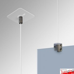 Self-Adhesive Ceiling Sign Hanging Kit (Clamp & Clear Wire Set)