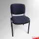 Black Office Stacking Chair, Faux Leather