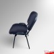 Black Office Stacking Chair, Faux Leather