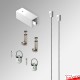 Ceiling Rail Monitor Hanging Kit (LED TV Ceiling Mount & Picture Rail)