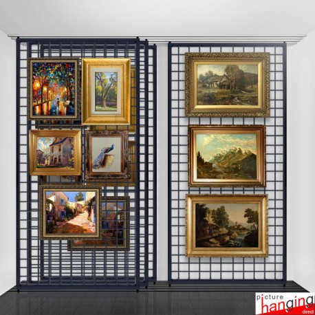 Sliding Picture Display & Storage Gridwall Kit (Ceiling-to-Floor)