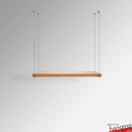 Ceiling Hanging Wooden Shelves Cable Kit (Suspended Shelf Fittings Only - NO WOOD)