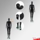 Black Mannequin Upright Female - Full Body Retail Dummy