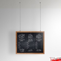 Chain Hanging Framed Chalkboard Set - Hang Cafe & Restaurant Menus & Prices!