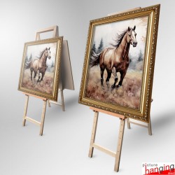 Back to Back Tall Wooden Easel (Double-sided Folding H-frame)