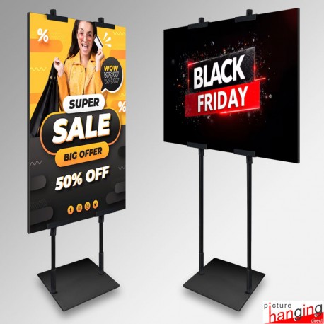 Double Sided Sign Holder Stand A0 (Fully Adjustable)