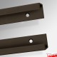 Flat Panel Display Rail Set, Top & Bottom Tracking - Mount Graphics Flush Against The Wall!