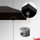 Suspended Black Wooden Shelf Cable Unit (Ceiling-to-Floor Cable System)