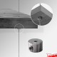 Suspended Grey Wooden Shelf Cable Unit (Ceiling-to-Floor Cable System)