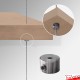 Suspended Trojan Oak Shelf Cable Unit (Ceiling-to-Floor Cable System)