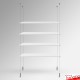 Suspended White Wooden Shelf Cable Unit (Ceiling-to-Floor Cable System)