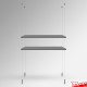 Suspended Grey Wooden Shelf Cable Unit (Ceiling-to-Floor Cable System)