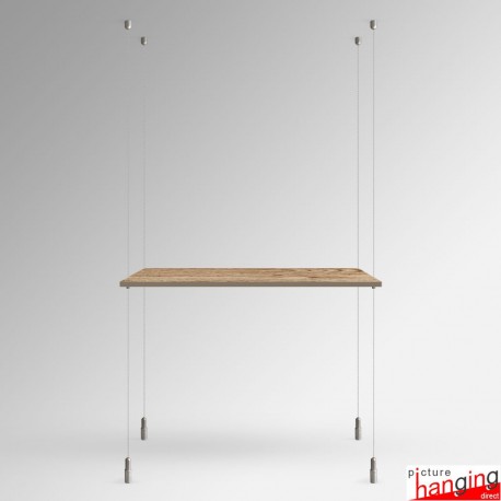 Suspended Embossed Oak Shelf Cable Unit (Ceiling-to-Floor Cable System)