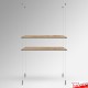 Suspended Embossed Oak Shelf Cable Unit (Ceiling-to-Floor Cable System)