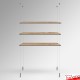 Suspended Embossed Oak Shelf Cable Unit (Ceiling-to-Floor Cable System)