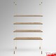 Suspended Embossed Oak Shelf Cable Unit (Ceiling-to-Floor Cable System)