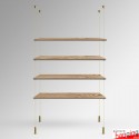 Suspended Embossed Oak Shelf Cable Unit (Ceiling-to-Floor Cable System)