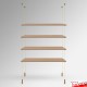 Suspended Trojan Oak Shelf Cable Unit (Ceiling-to-Floor Cable System)