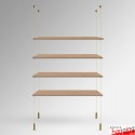 Suspended Trojan Oak Shelf Cable Unit (Ceiling-to-Floor Cable System)