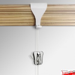 White Moulding Hook & Cable Security Zipper Hook Kit