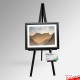 Display Easel With Info Shelf