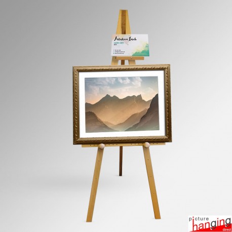 Display Easel With Info Shelf