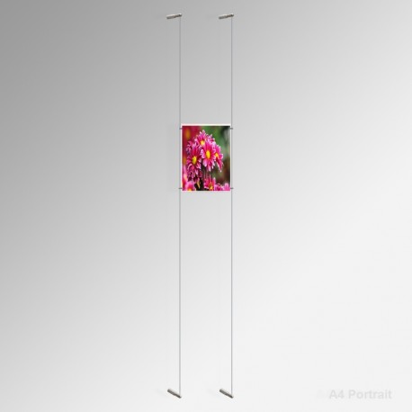 A5 Ready-Made Cable Display Kits (Wall-to-Wall) - Acrylic Pockets & All Fittings Set, Complete System