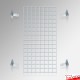 Wall-Mounted Gridwall Display - Heavy-Duty Grid Mesh Panel & Wall Brackets