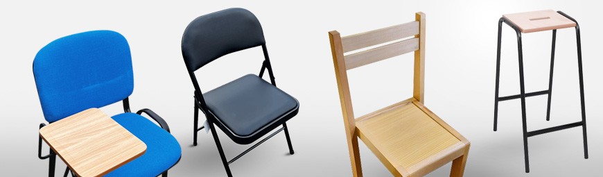 Chairs, Stools and Seating (Padded, Leather, Folding Seats, for UK Hire or Buy)